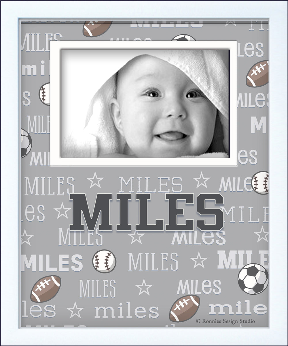 Names All Around Photo Frame - Grey Sports - Twinkle Twinkle Little One