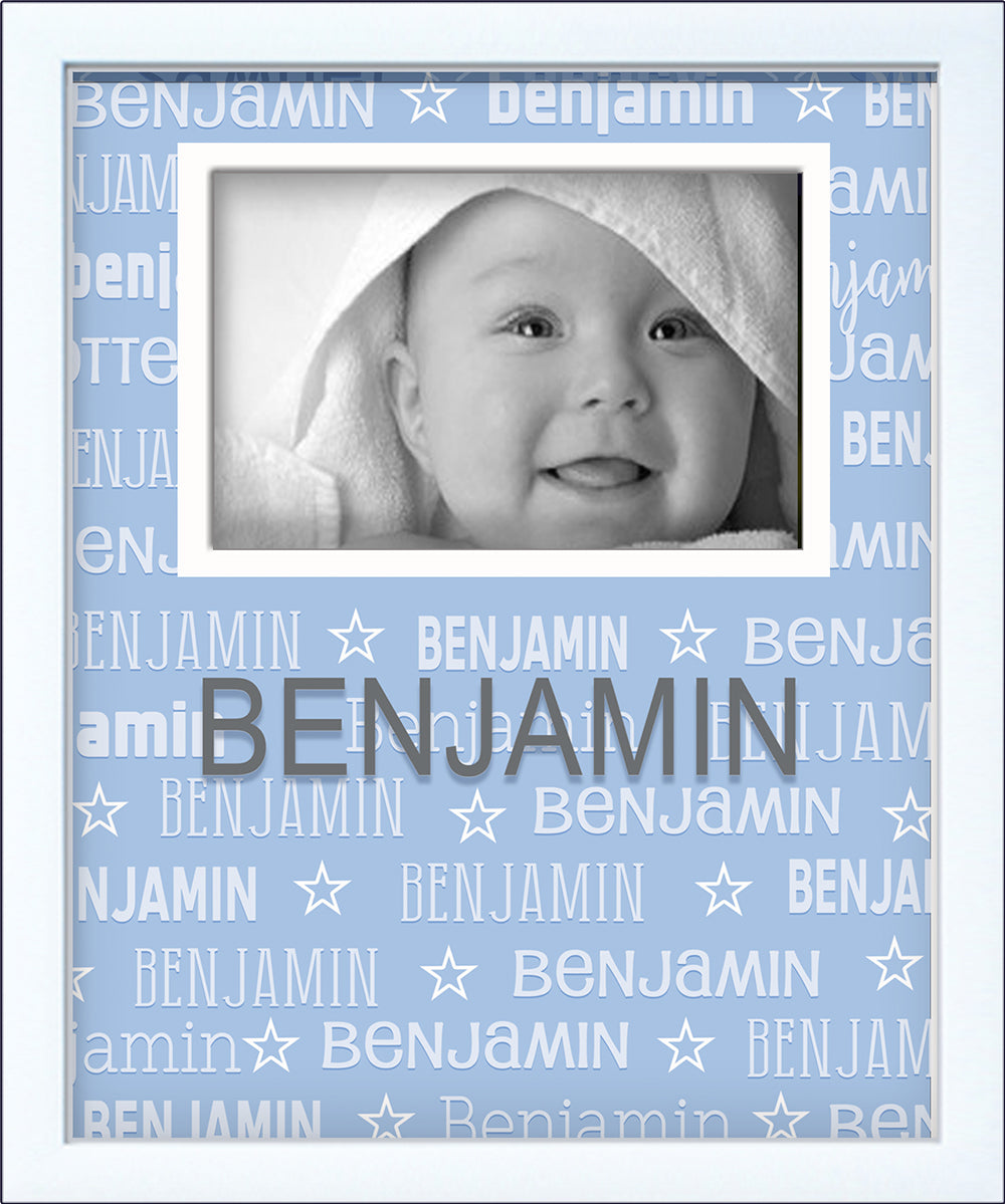Names All Around Photo Frame - Light Blue Stars - Twinkle Twinkle Little One