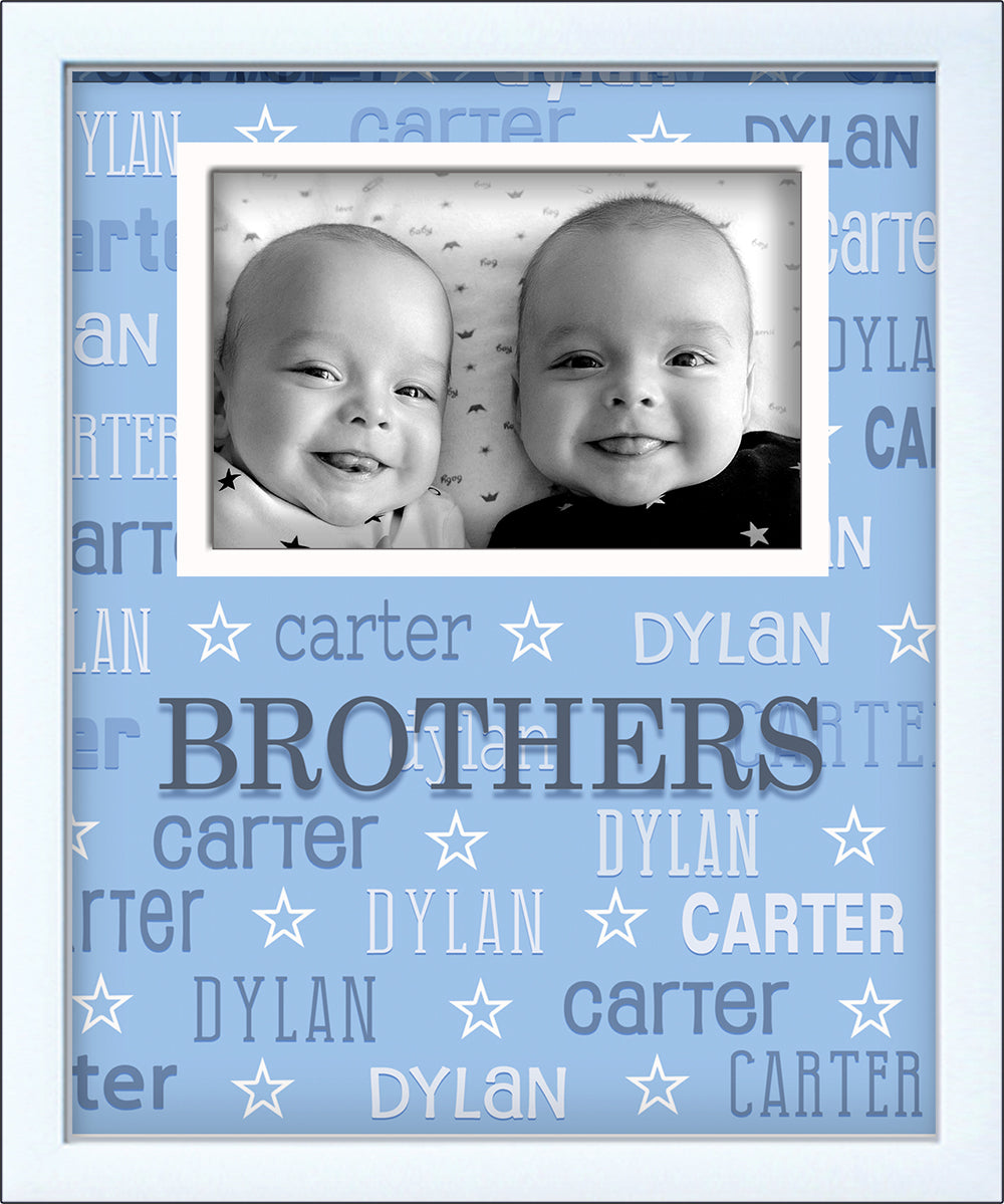 Brothers All Around Photo Frame - Light Blue Stars - Twinkle Twinkle Little One