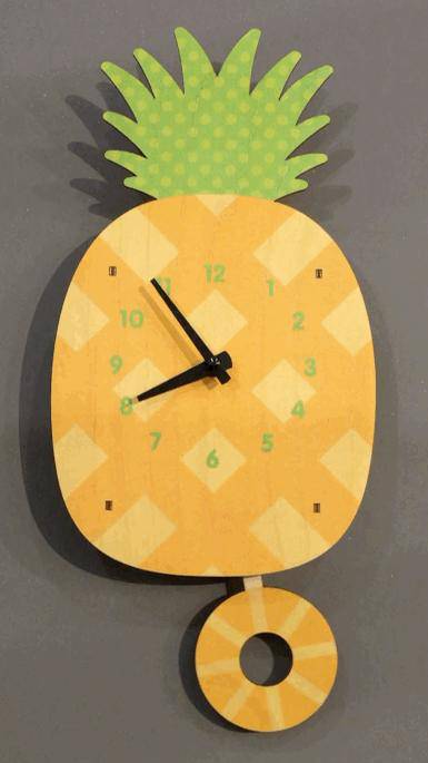 Pineapple Pendulum 3-D Clock