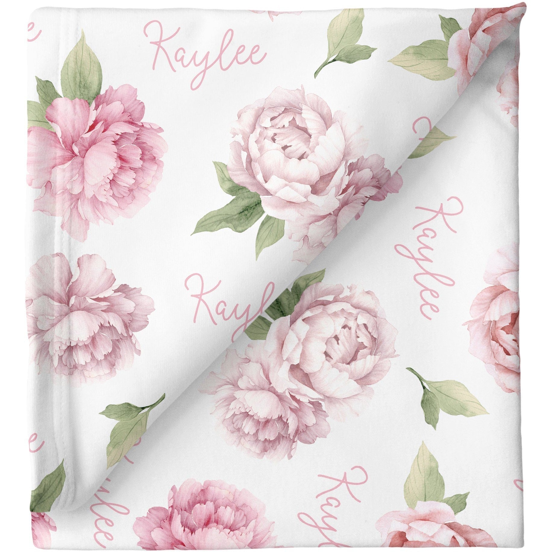 Sugar + Maple Personalized Stretchy Blanket | Peonies - Twinkle Twinkle Little One