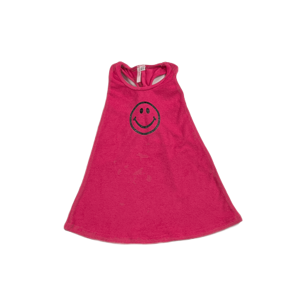 Hot Pink Terry Racerback Emoji Tank Dress - Twinkle Twinkle Little One