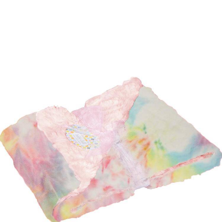 Pastel Rainbow Tie Dye Luxe Cuddle Blanket - Twinkle Twinkle Little One