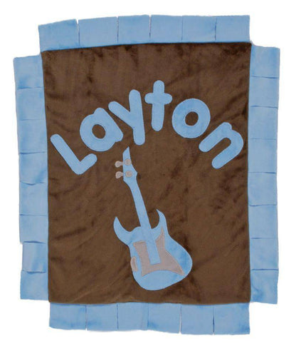 Rock N Roll Boogie Baby Crib Blanket with Trim