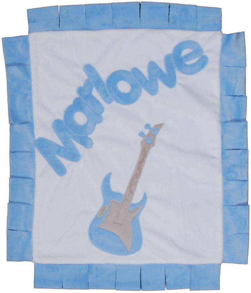 Rock N Roll Boogie Baby Crib Blanket with Trim