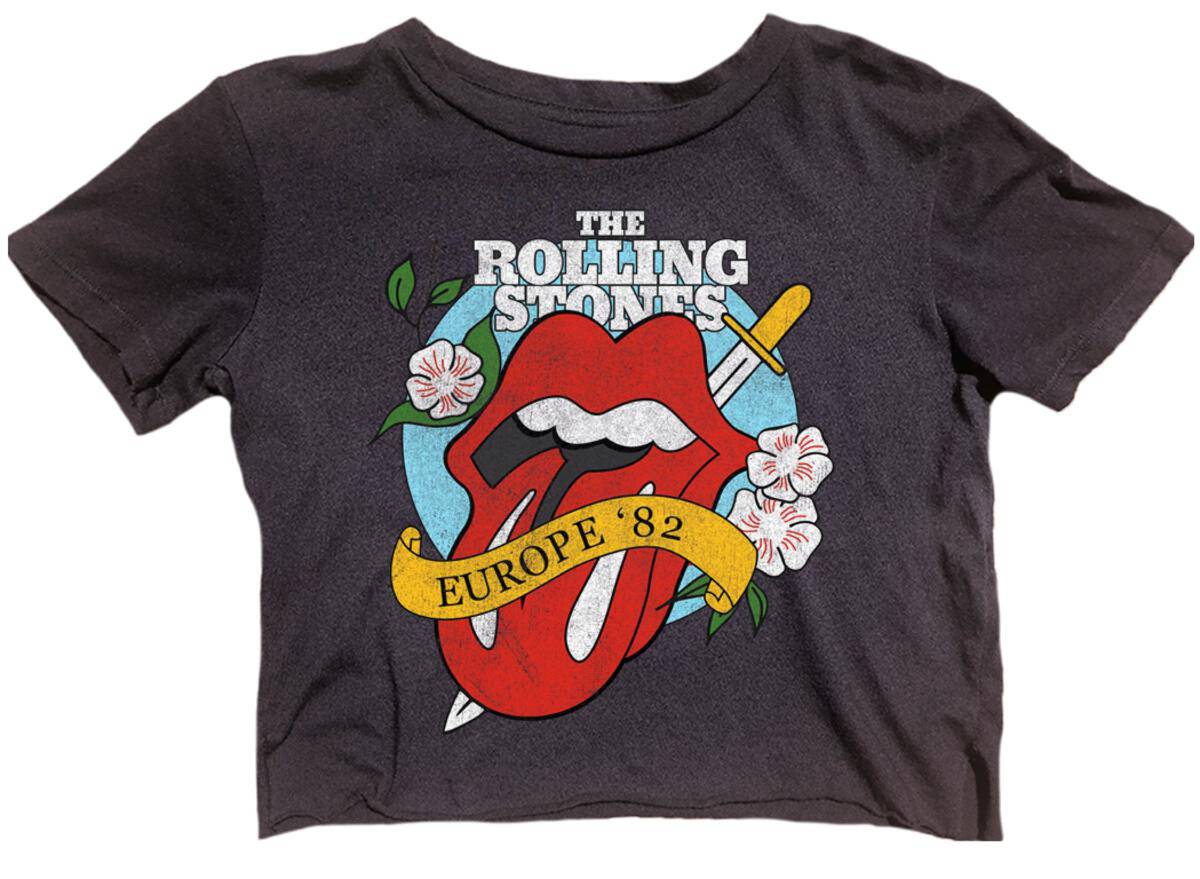 Rolling Stones Not Quite Crop Short Sleeve Tee - Twinkle Twinkle Little One