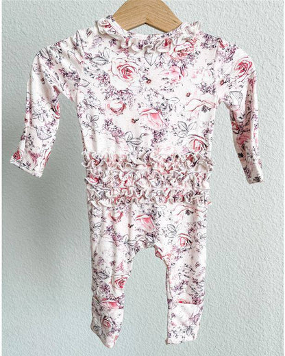 Rosy Posy Ruffle Footie - Twinkle Twinkle Little One