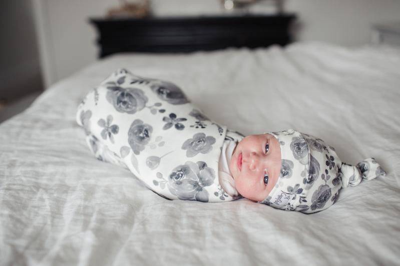Rowan Knit Swaddle Blanket - Twinkle Twinkle Little One