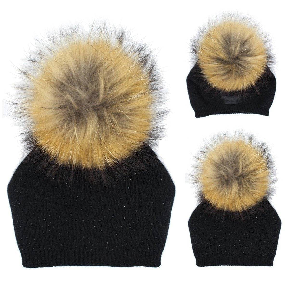 Sewn Knit Jumbo Fur Hat - Twinkle Twinkle Little One