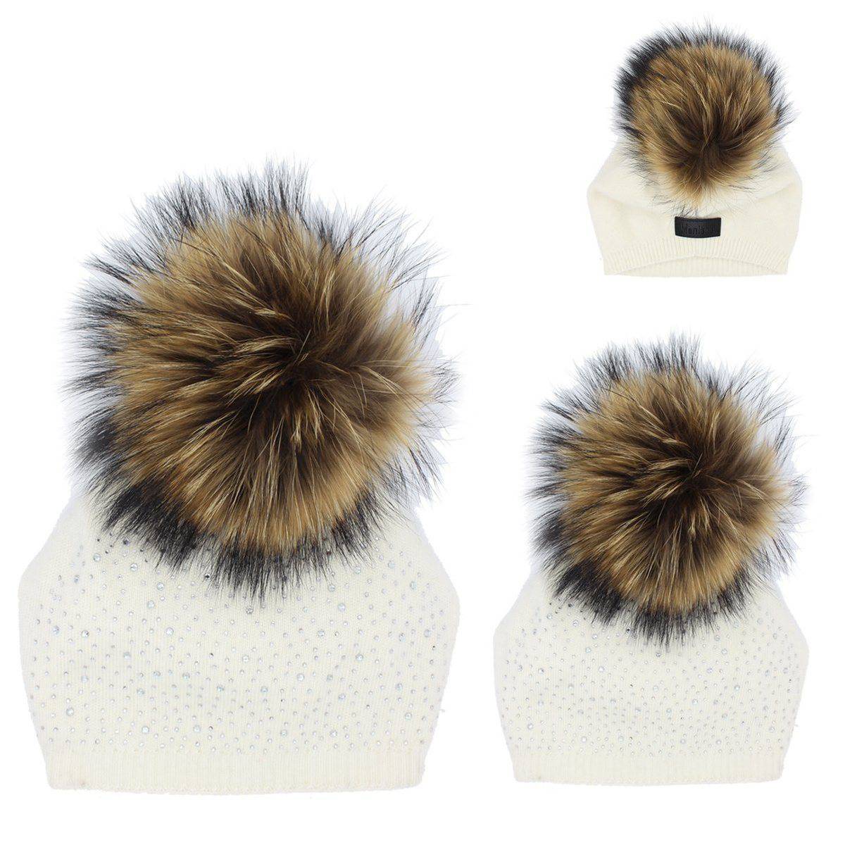 Sewn Knit Jumbo Fur Hat