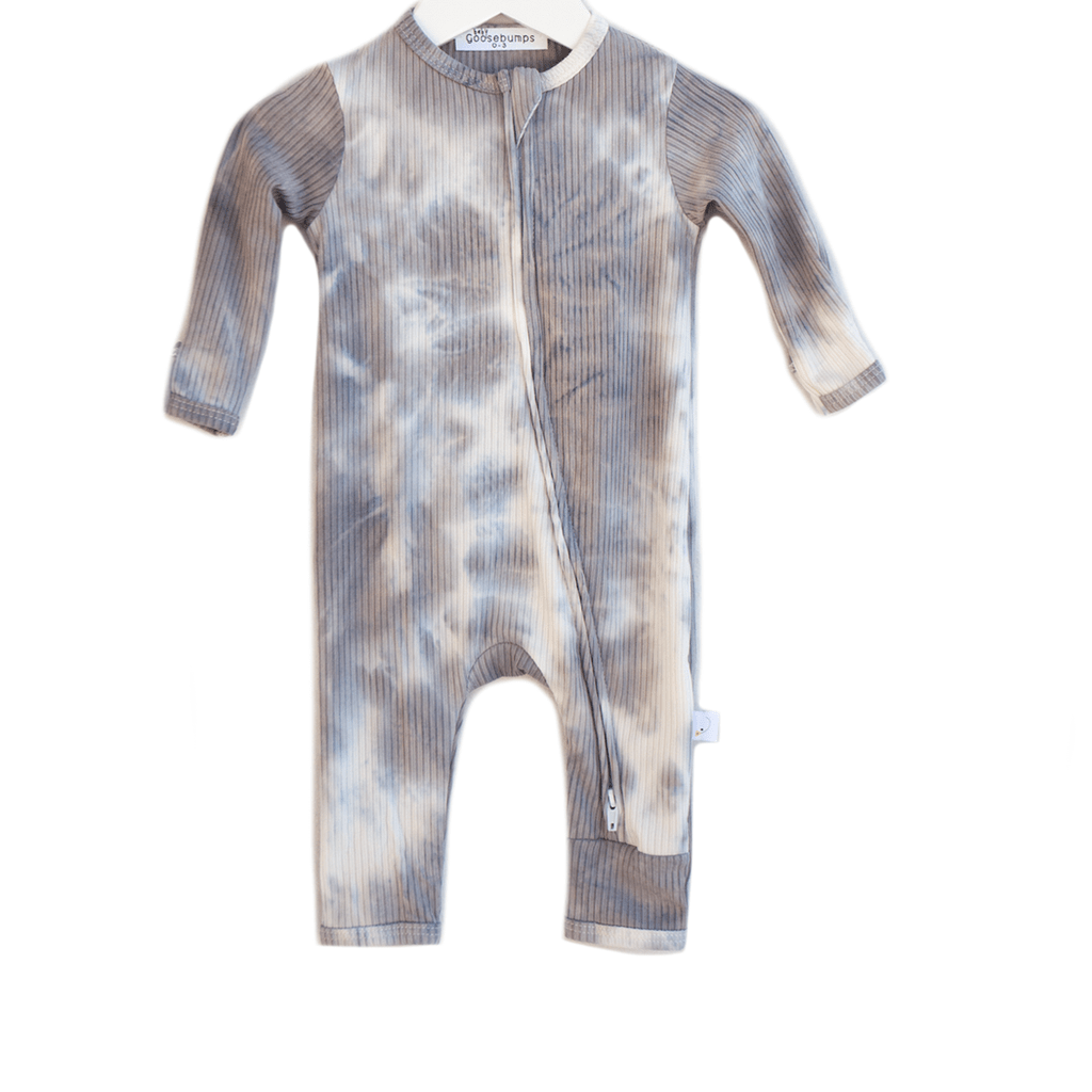 Ribbed Shadows Tie Dye One-Piece Zipper - Twinkle Twinkle Little One