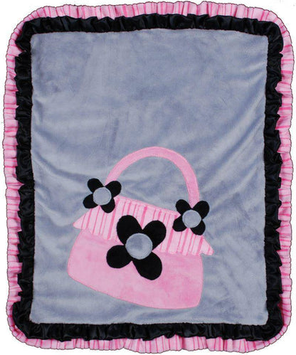 Jillie Goes Shopping Boogie Baby Crib Blanket with Ruffle