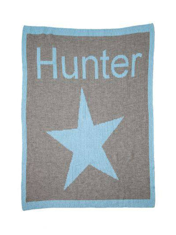 Single Star & Name Stroller Blanket - Twinkle Twinkle Little One