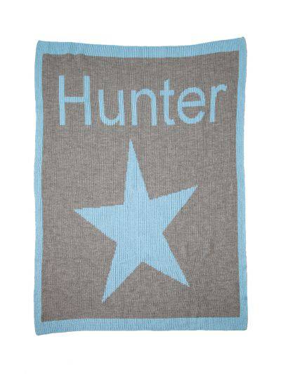 Single Star & Name Stroller Blanket - Twinkle Twinkle Little One