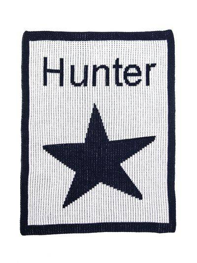 Single Star & Name Stroller Blanket - Twinkle Twinkle Little One