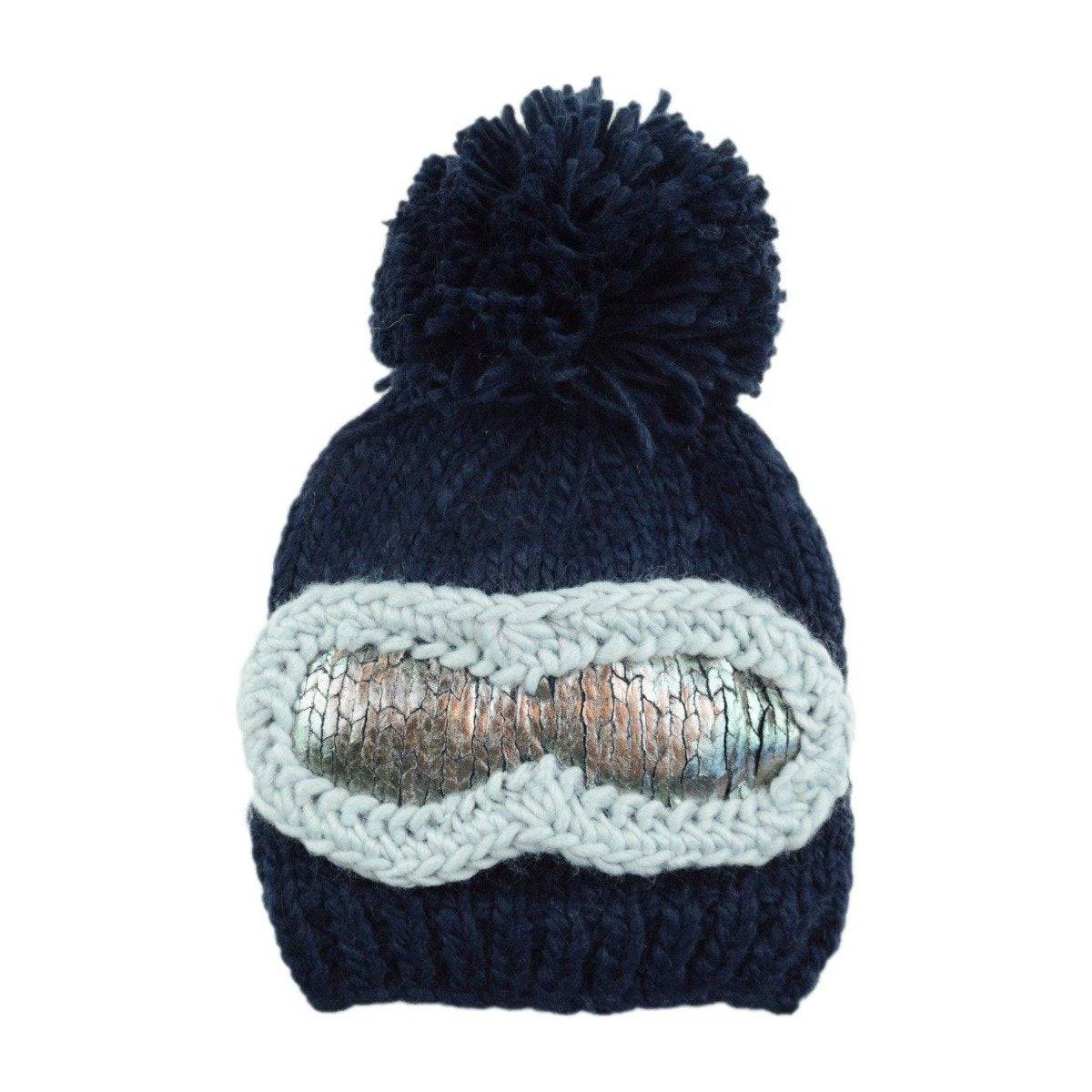 Ski Goggles Knit Hat - Navy - Twinkle Twinkle Little One