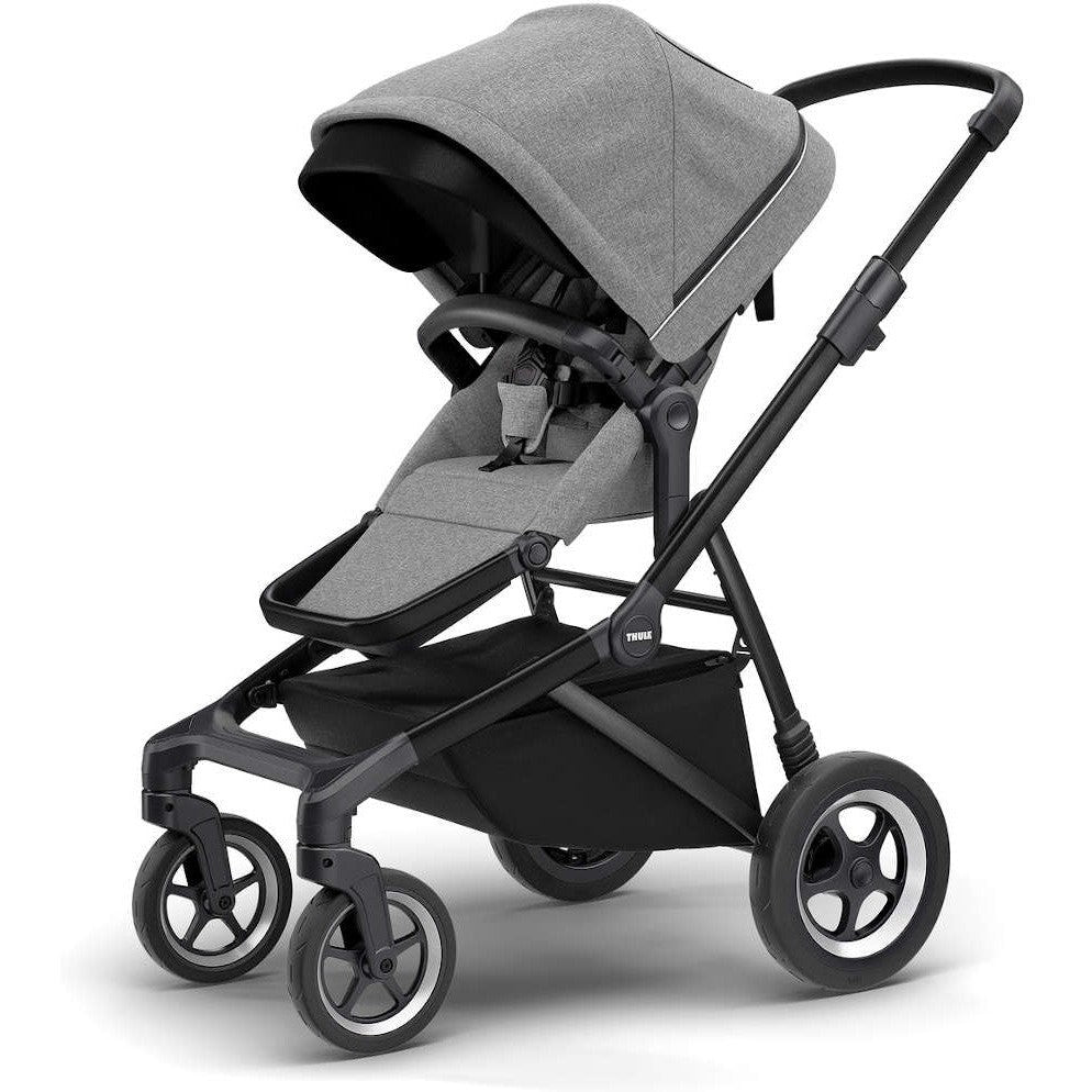 Buy grey-melange-black-frame Thule Sleek Stroller