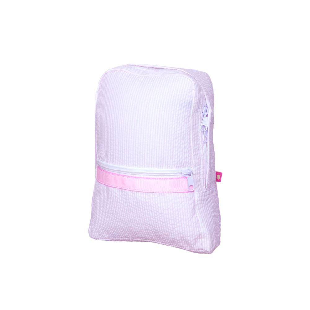 Pink Seersucker Small Backpack - Twinkle Twinkle Little One