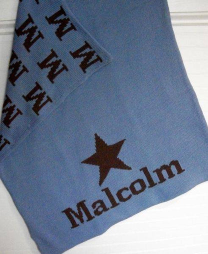 Motif & Letters Double Cotton Knit Blanket - Twinkle Twinkle Little One