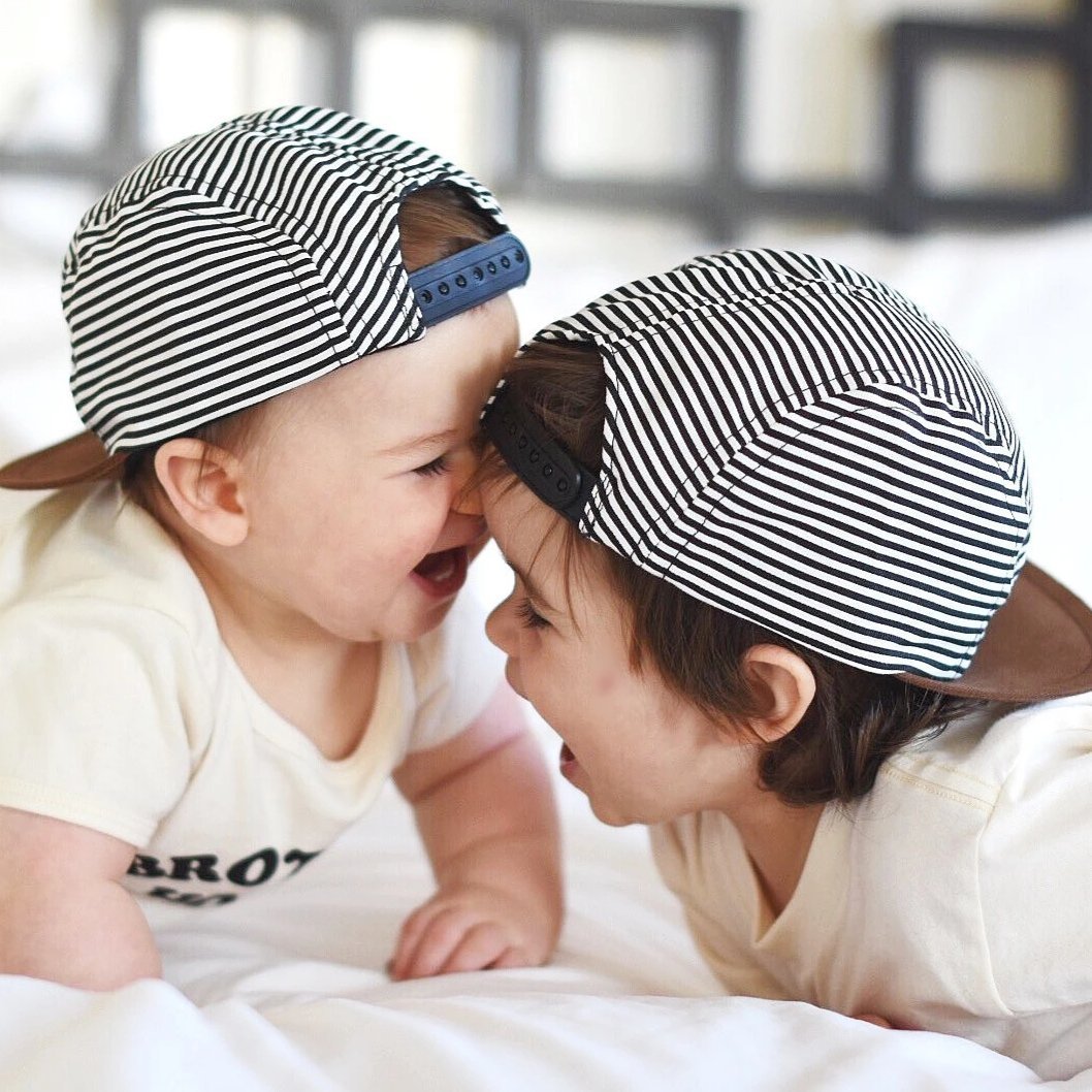 Stripe 5 Panel Trucker Hat - Twinkle Twinkle Little One