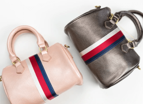 Striped Duffel Bag Handbag - Twinkle Twinkle Little One