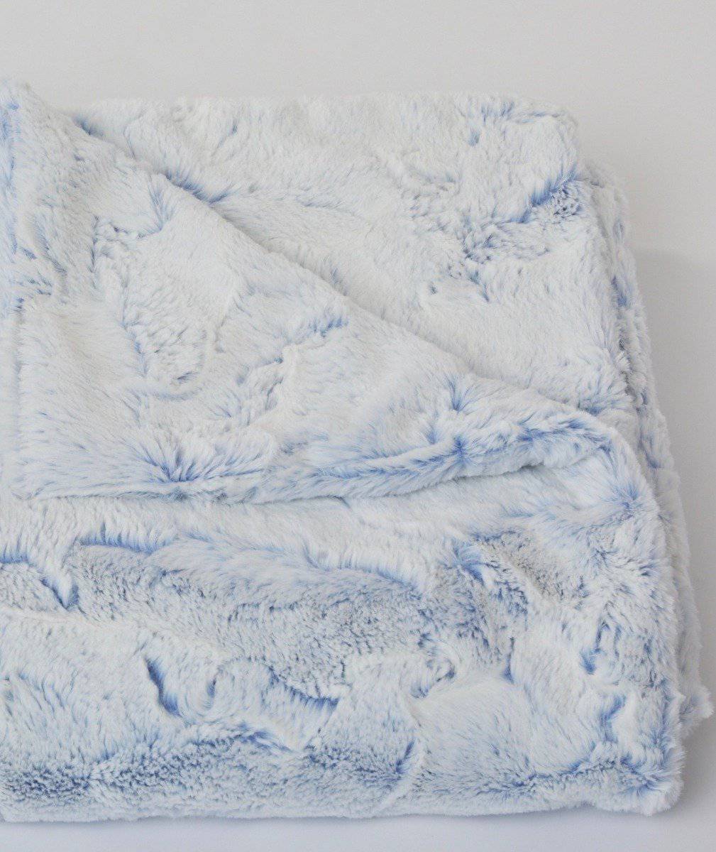Cream & Indigo Two-Tone Rabbit Blanket