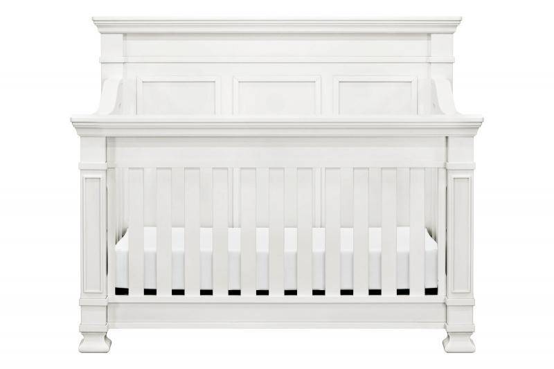 Tillen 4-in-1 Convertible Crib w/ Toddler Rail-Warm White