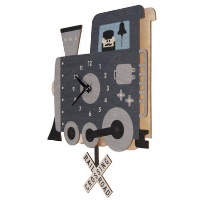 Train Pendulum 3-D Clock