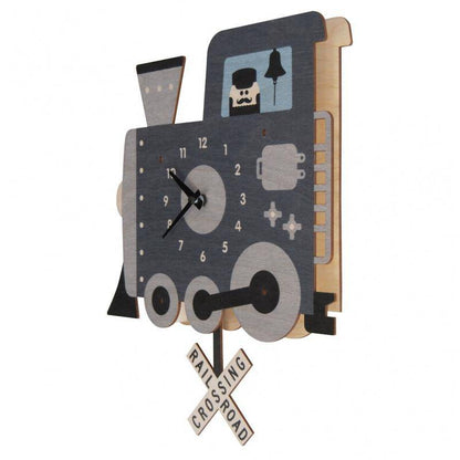 Train Pendulum 3-D Clock
