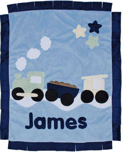 Train Boogie Baby Crib Blanket with Flange