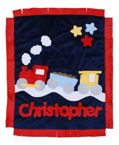 Train Boogie Baby Crib Blanket with Flange