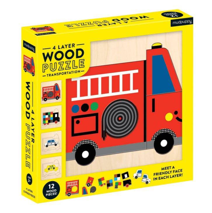 Transportation 4 Layer Wood Puzzle - Twinkle Twinkle Little One