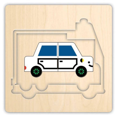 Transportation 4 Layer Wood Puzzle
