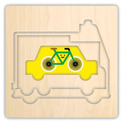 Transportation 4 Layer Wood Puzzle