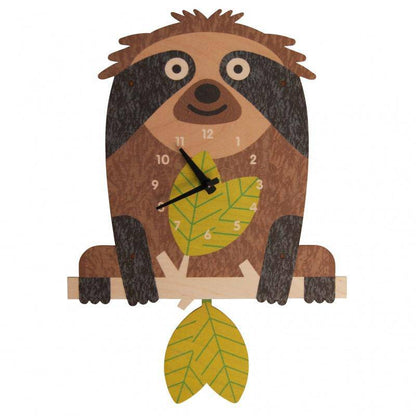 Tree Sloth Pendulum 3-D Clock