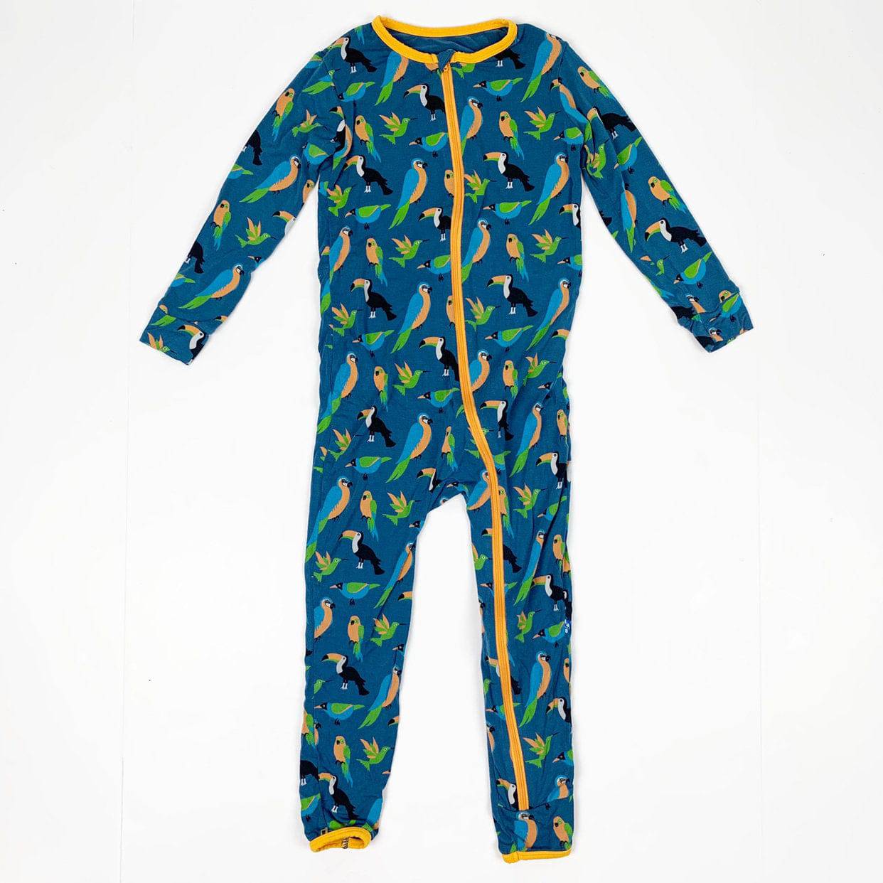 Tropical Bird Bamboo Print Coverall - Twinkle Twinkle Little One