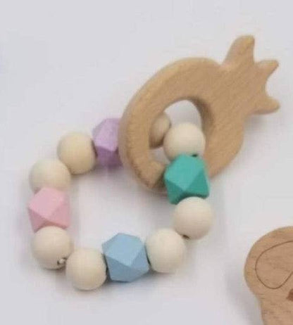 Wood & Silicone Bead Teether - Twinkle Twinkle Little One