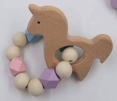 Wood & Silicone Bead Teether - Twinkle Twinkle Little One