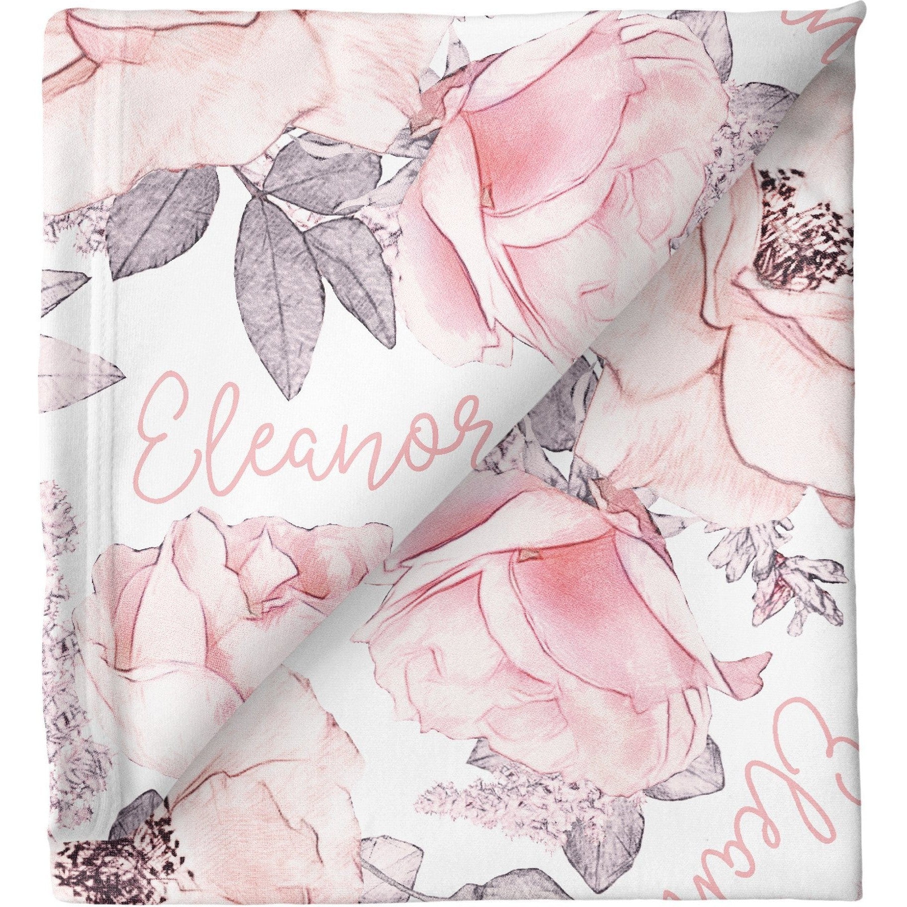 Sugar + Maple Personalized Stretchy Blanket | Wallpaper Floral - Twinkle Twinkle Little One