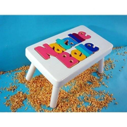 Personalized Puzzle Name Step Stool