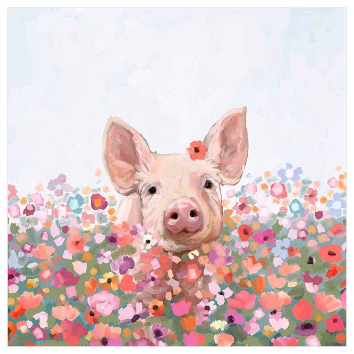 Wildflower Pig Wall Art - Twinkle Twinkle Little One