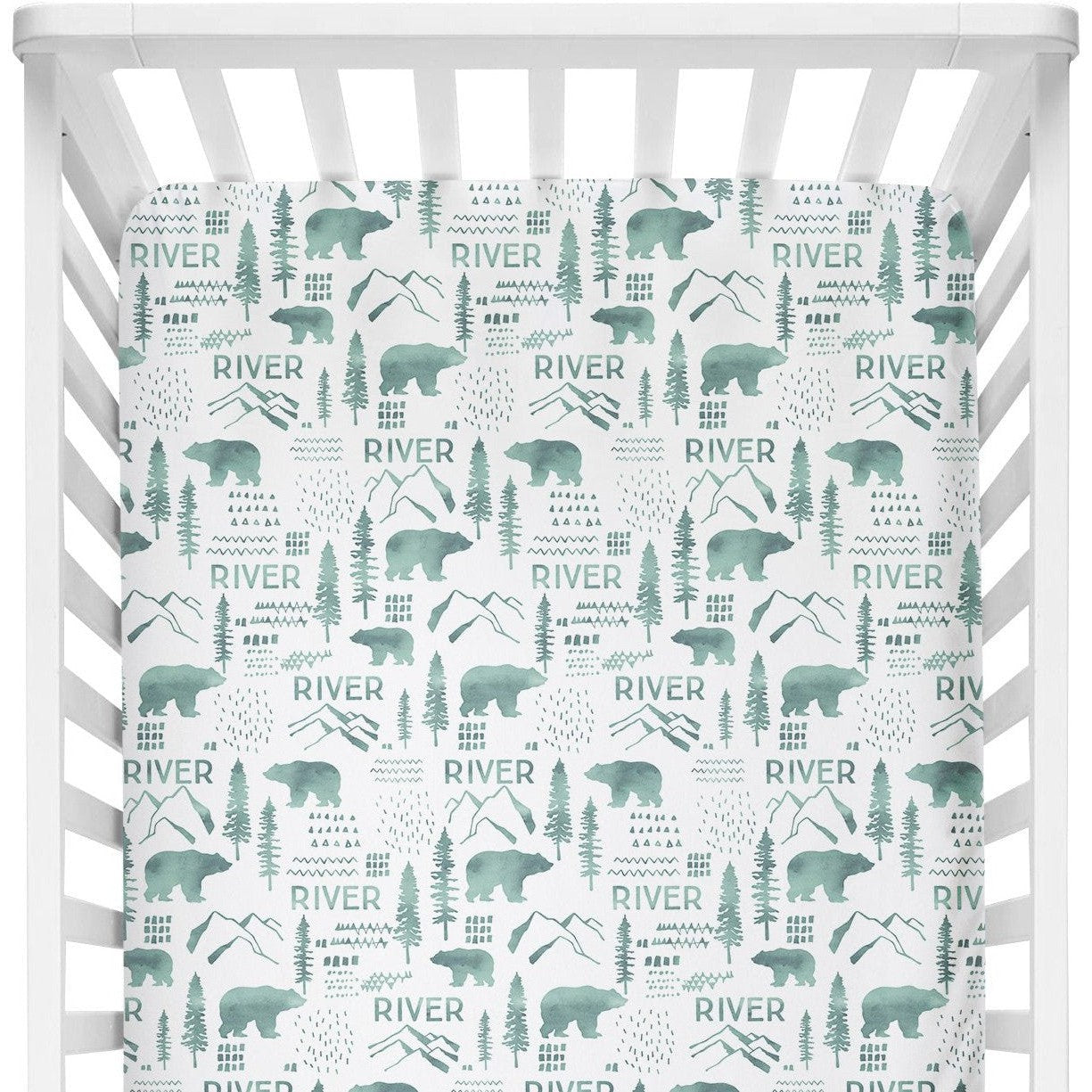 Sugar + Maple Personalized Crib Sheet | Woodland - Twinkle Twinkle Little One